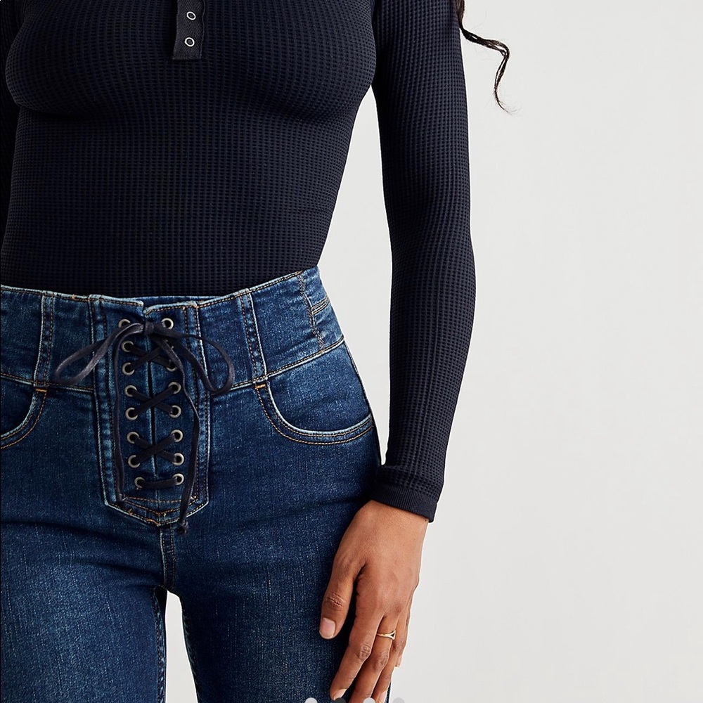 Free people lace up jeans
